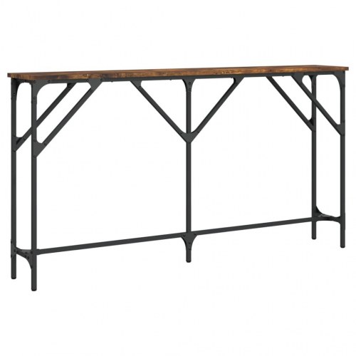 Konsolbord 140 x 23 x 75 cm - røget egetræsfarve