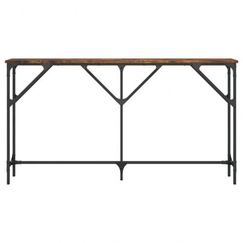 Konsolbord 140 x 23 x 75 cm - røget egetræsfarve
