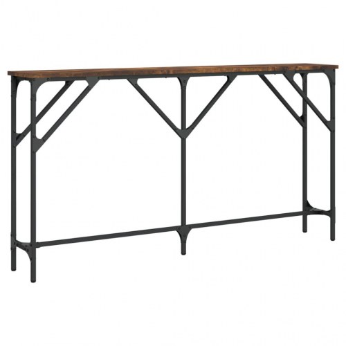 Konsolbord 140 x 23 x 75 cm - røget egetræsfarve