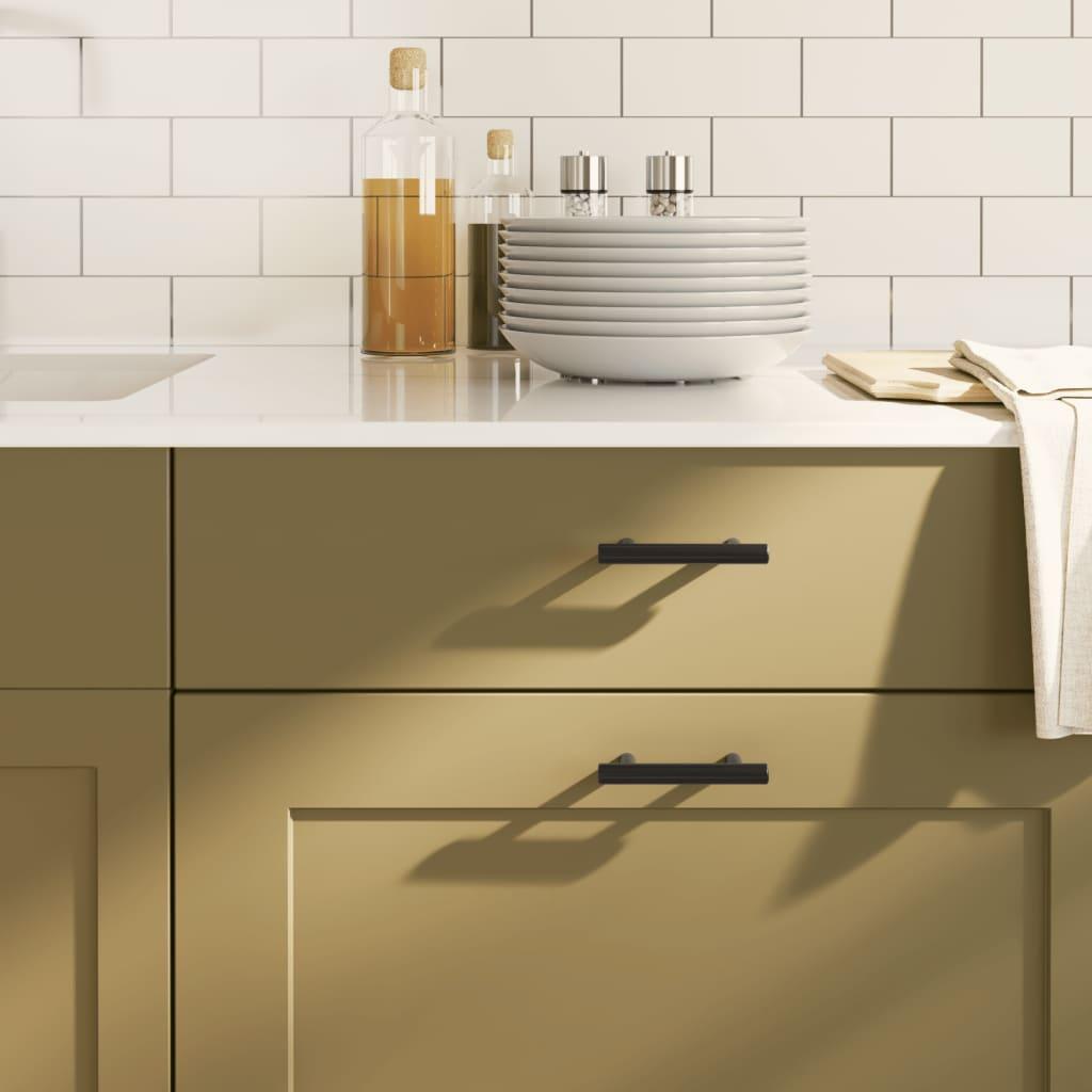 vidaXL skabshåndtag 20 stk. 64 mm rustfrit stål sort