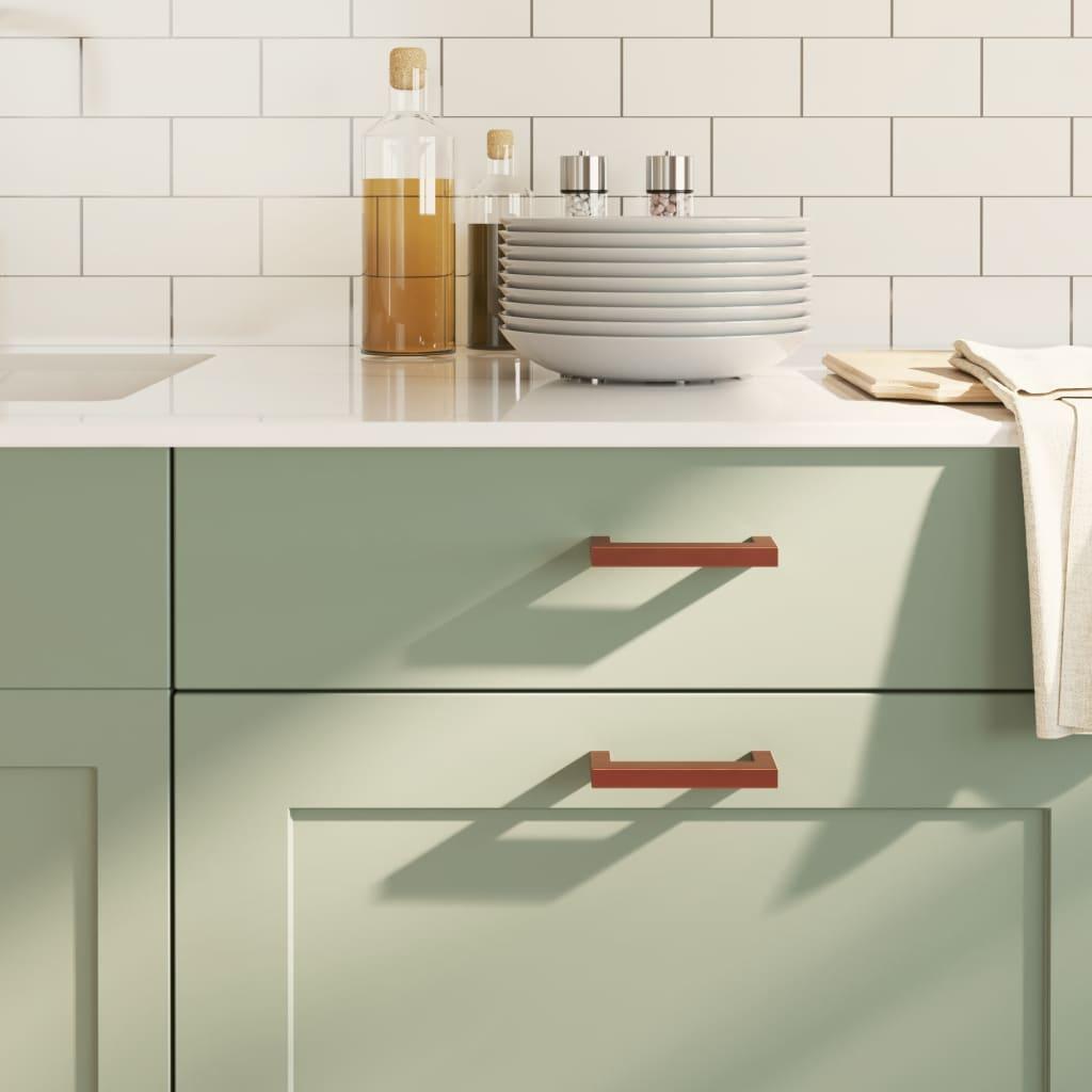 Skabshåndtag 20 stk. 96 mm rustfrit stål bronzefarvet billede