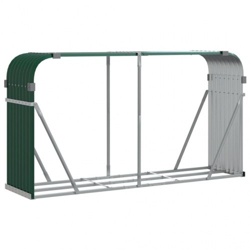 Brændestativ 180 × 45 × 100 cm - galvaniseret stål, grøn