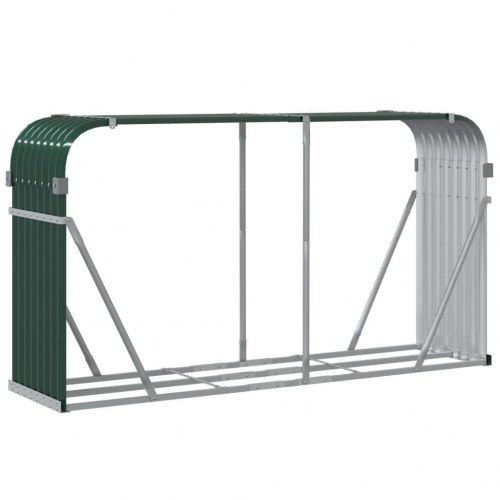 Brændestativ 180 × 45 × 100 cm - galvaniseret stål, grøn