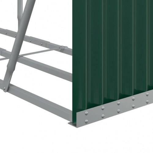 Brændestativ 180 × 45 × 100 cm - galvaniseret stål, grøn