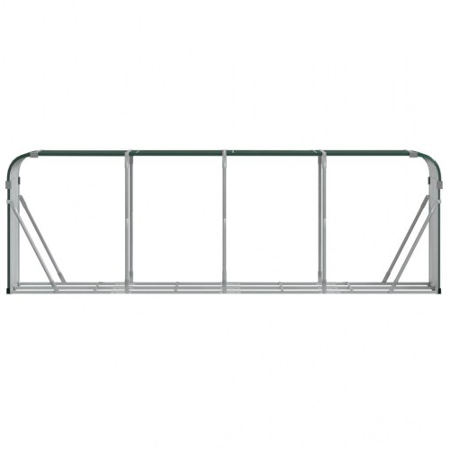 Brændeholder grøn 300x45x100 cm galvaniseret stål