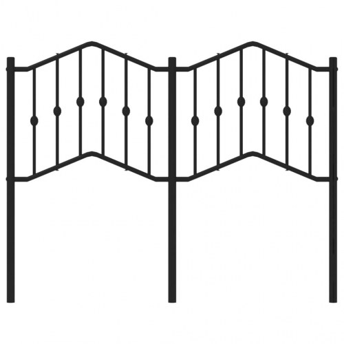 Sengegavl 120 cm metal sort