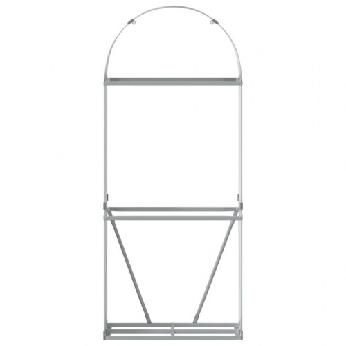 Brændestativ 80 x 45 x 190 cm i galvaniseret stål - lysegrå