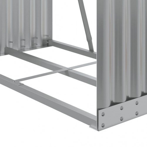 Brændestativ 80 x 45 x 190 cm i galvaniseret stål - lysegrå
