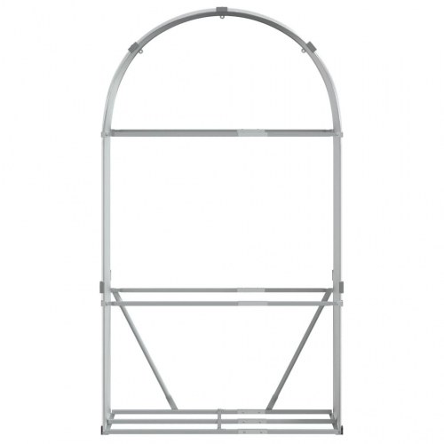 Brændestativ 120×45×210 cm i galvaniseret stål - lysegrå