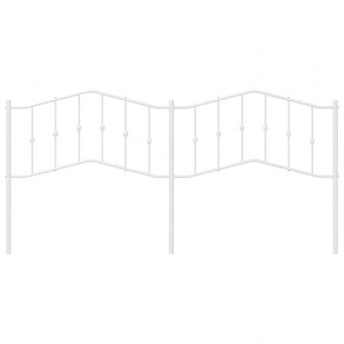 Sengegavl i metal 200 cm - hvid