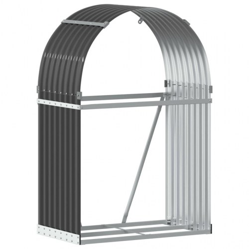 Brændeholder antracit 80x45x120 cm galvaniseret stål
