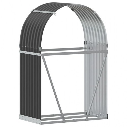 Brændeholder antracit 80x45x120 cm galvaniseret stål