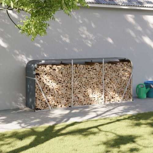 Brændeholder antracit 234 × 45 × 100 cm - galvaniseret stål