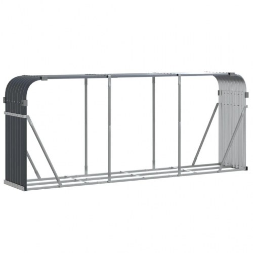 Brændeholder antracit 234 × 45 × 100 cm - galvaniseret stål