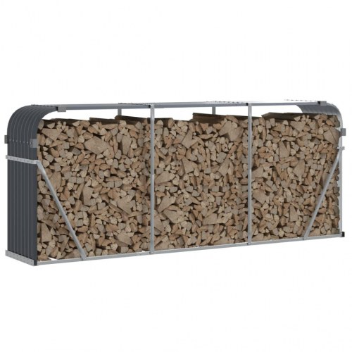 Brændeholder antracit 234 × 45 × 100 cm - galvaniseret stål