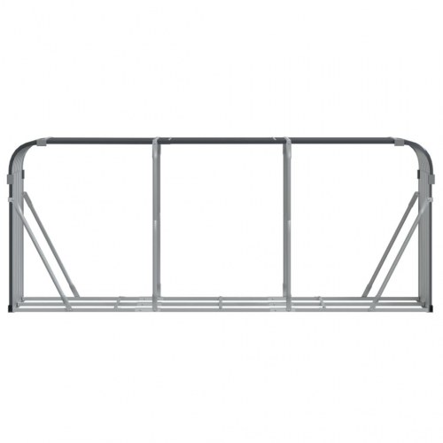 Brændeholder antracit 234 × 45 × 100 cm - galvaniseret stål