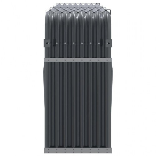 Brændeholder antracit 234 × 45 × 100 cm - galvaniseret stål