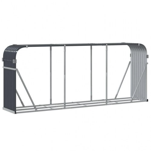 Brændeholder antracit 234 × 45 × 100 cm - galvaniseret stål