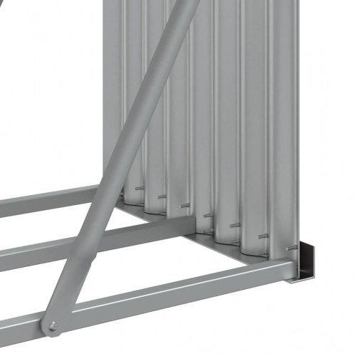 Brændeholder antracit 234 × 45 × 100 cm - galvaniseret stål