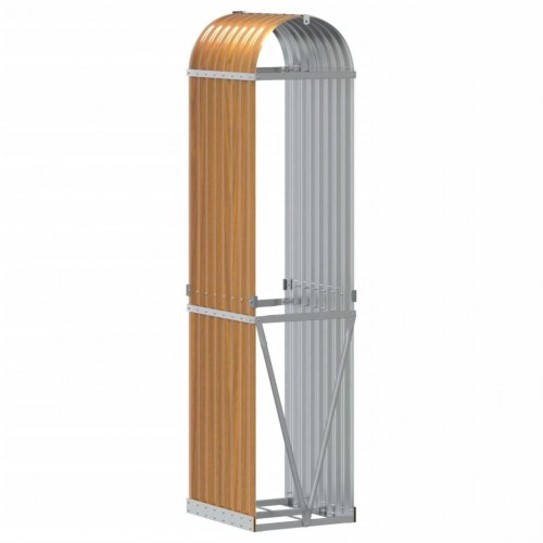Brændestativ 40×45×170 cm i galvaniseret stål - trælook