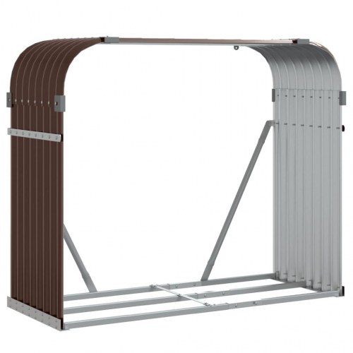 Brændestativ 120×45×100 cm i galvaniseret stål - brun