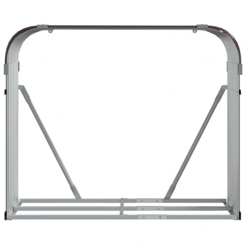 Brændestativ 120×45×100 cm i galvaniseret stål - brun