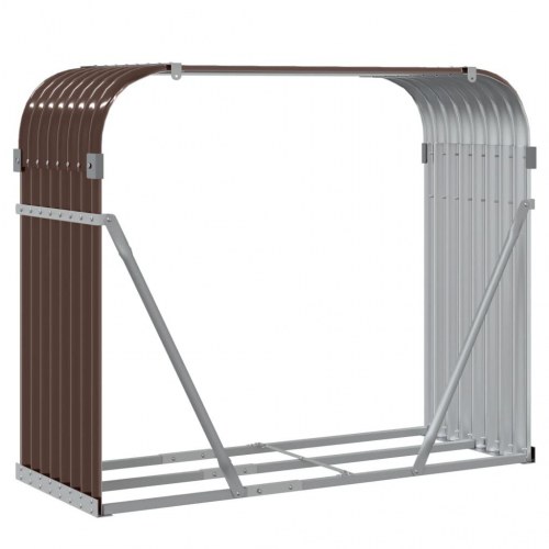 Brændestativ 120×45×100 cm i galvaniseret stål - brun