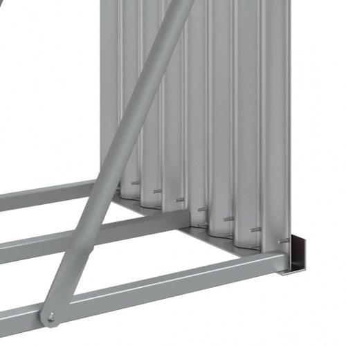 Brændestativ 180×45×100 cm i galvaniseret stål - trælook