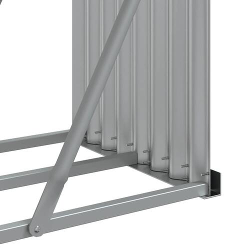 Brændestativ 300x45x100 cm galvaniseret stål lysebrun