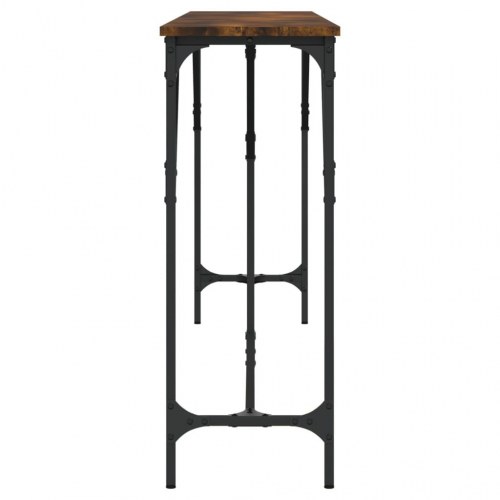 Konsolbord 200x29x75 cm konstrueret træ røget egetræsfarve