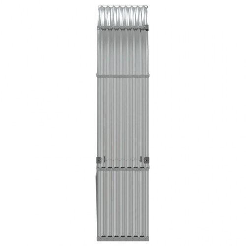 Brændestativ 120×45×210 cm - galvaniseret stål, sølvfarvet