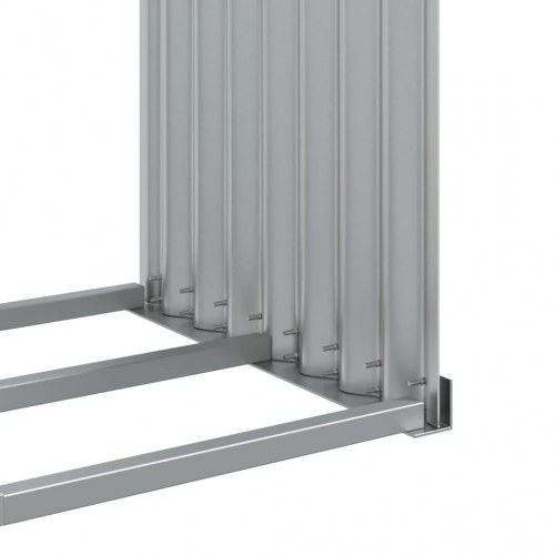 Brændestativ 120×45×210 cm - galvaniseret stål, sølvfarvet