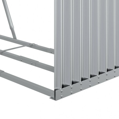 Brændestativ 120×45×210 cm - galvaniseret stål, sølvfarvet