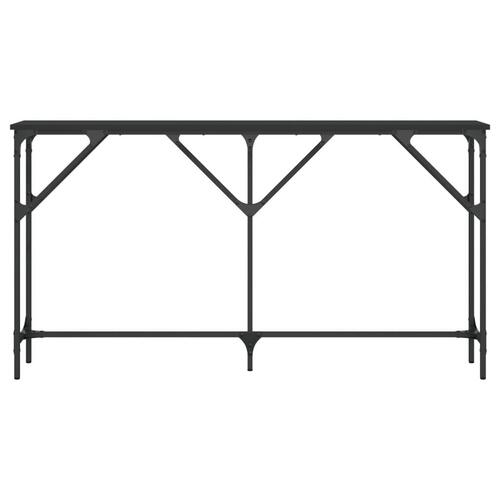 Konsolbord 140x23x75 cm konstrueret træ sort