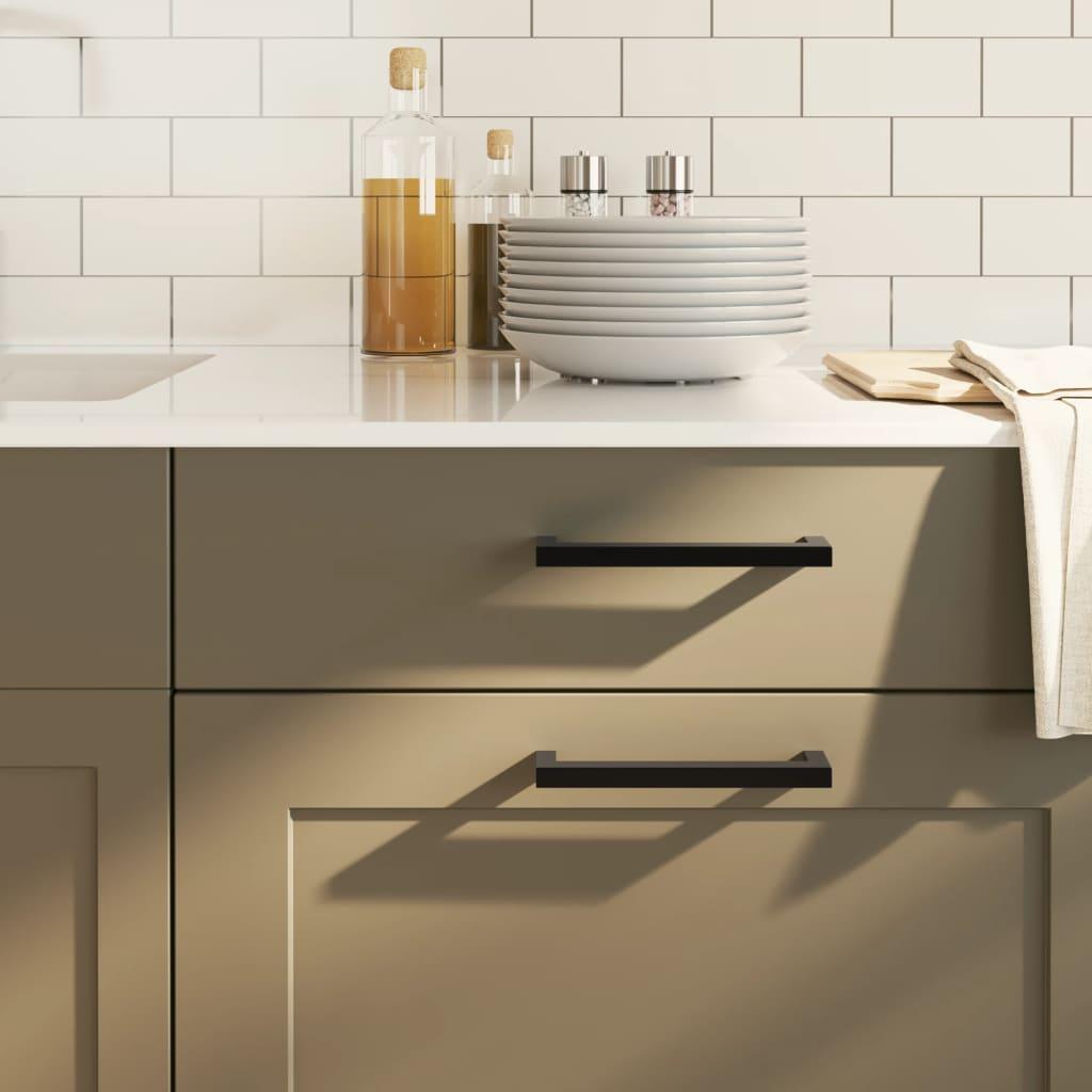 Skabshåndtag 20 stk. 128 mm rustfrit stål sort billede