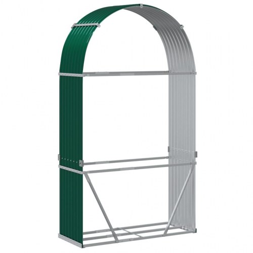 Brændestativ 120×45×210 cm i galvaniseret stål - grøn