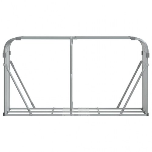 Brændestativ 180 × 45 × 100 cm - galvaniseret stål, lysegrå