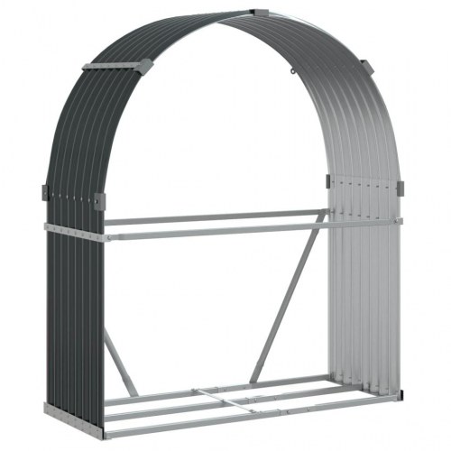 Brændeholder antracit 120x45x140 cm galvaniseret stål