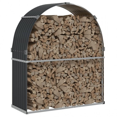 Brændeholder antracit 120x45x140 cm galvaniseret stål