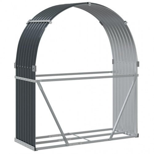 Brændeholder antracit 120x45x140 cm galvaniseret stål