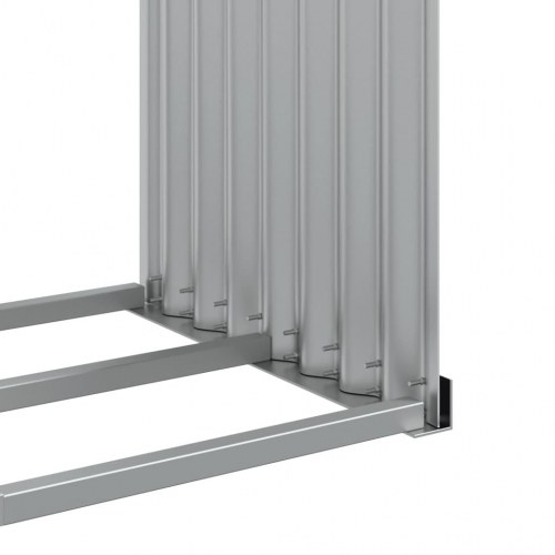 Brændeholder antracit 120x45x140 cm galvaniseret stål