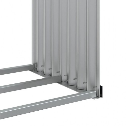 Brændeholder antracit 120x45x100 cm galvaniseret stål