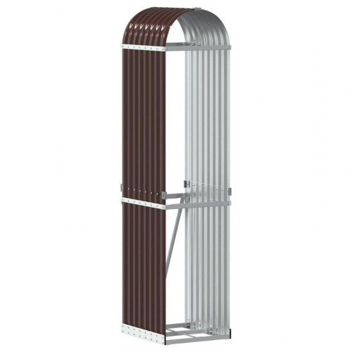 Brændestativ 40 × 45 × 170 cm - galvaniseret stål, brun