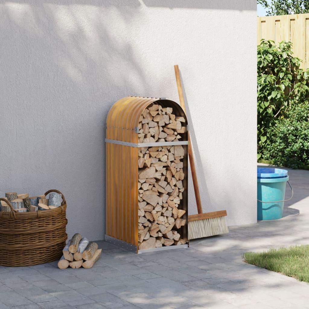 Brændestativ Galvaniseret Stål - Lysebrun / 40 x 45 x 100 cm