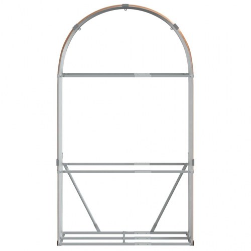 Brændestativ 120×45×210 cm i galvaniseret stål - trælook