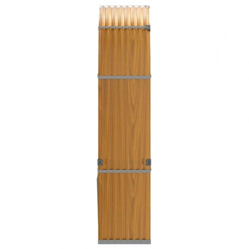 Brændestativ 120×45×210 cm i galvaniseret stål - trælook