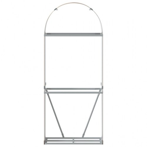 Brændestativ 80x45x190 cm galvaniseret stål trælook