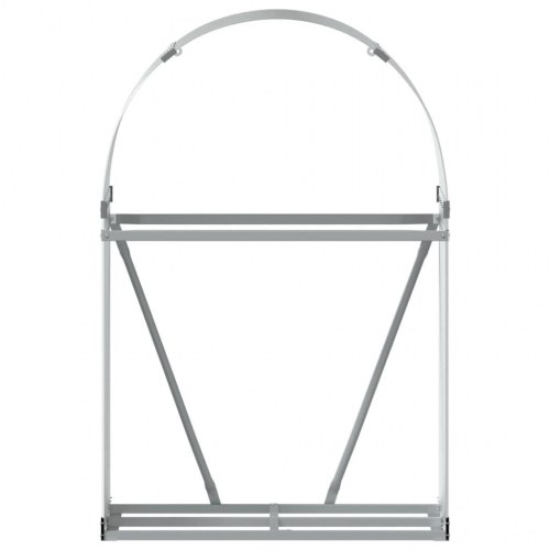 Brændestativ 80×45×120 cm - galvaniseret stål, sølvfarvet