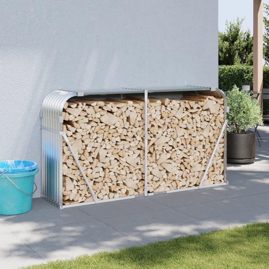 Brændestativ Galvaniseret Stål - Sølv / 180 x 45 x 100 cm