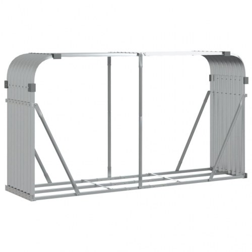 Brændestativ 180 × 45 × 100 cm - galvaniseret stål, sølv